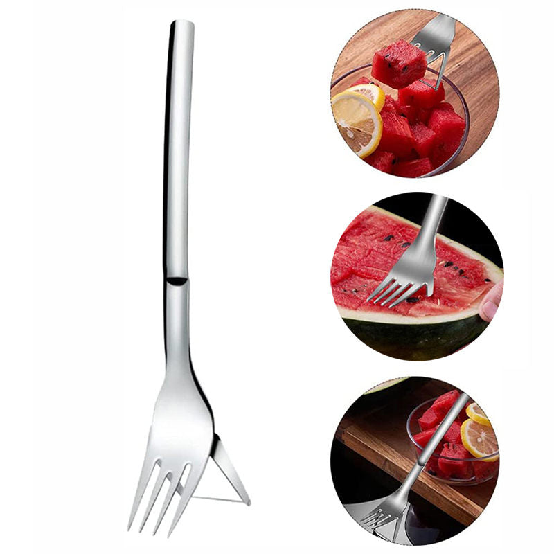 2-in-1 Stainless Steel Watermelon Slicer Fork by HitMyNeed