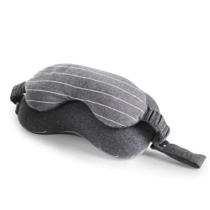 2-in-1 Travel Neck Pillow with Built-In Eye Mask by HitMyNeed