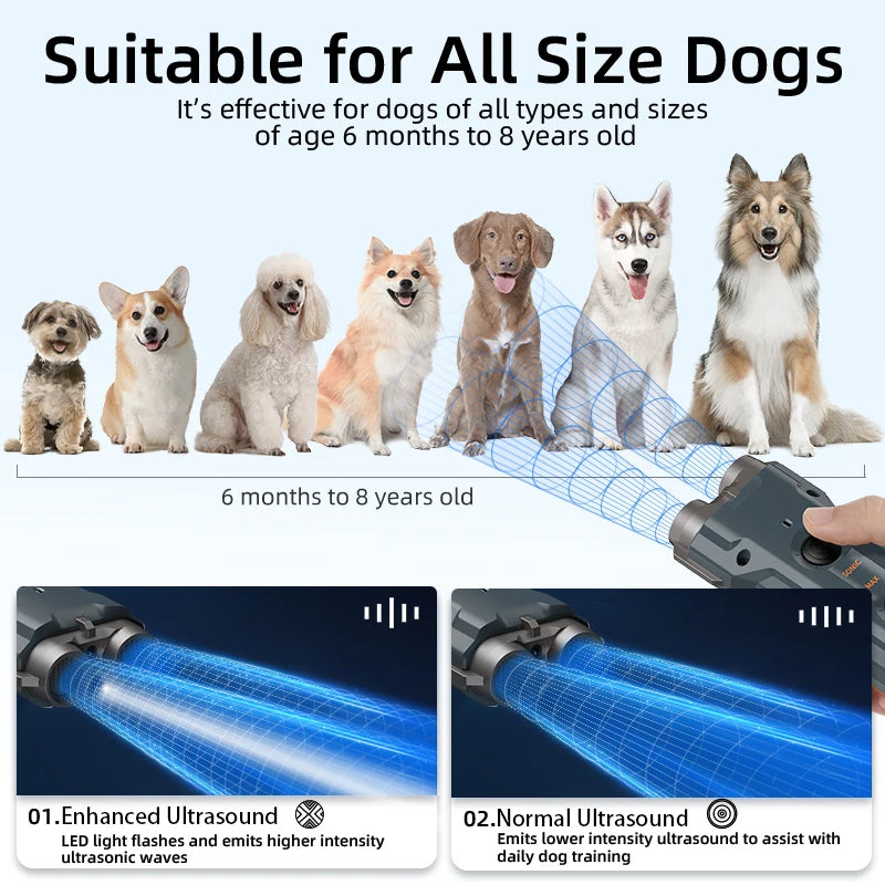 2-in-1 Ultrasonic Dog Trainer & Anti-Bark Device by HitMyNeed