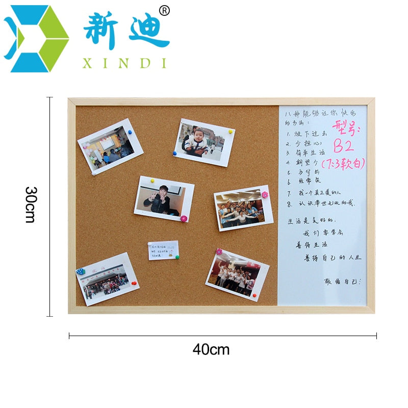 2-in-1 Whiteboard and Corkboard Desk & Wall Set by HitMyNeed