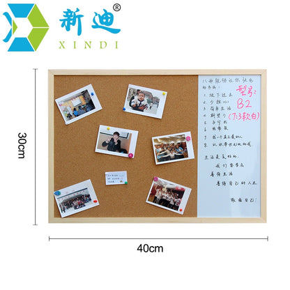 2-in-1 Whiteboard and Corkboard Desk & Wall Set by HitMyNeed