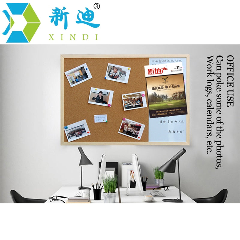 2-in-1 Whiteboard and Corkboard Desk & Wall Set by HitMyNeed