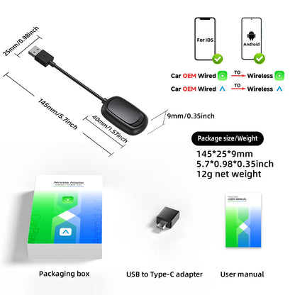 2-in-1 Wireless CarPlay & Android Auto Mini Box by HitMyNeed