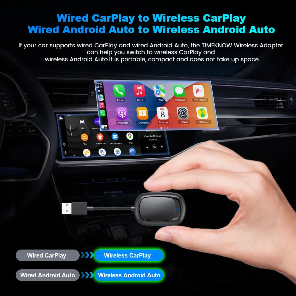 2-in-1 Wireless CarPlay & Android Auto Mini Box by HitMyNeed