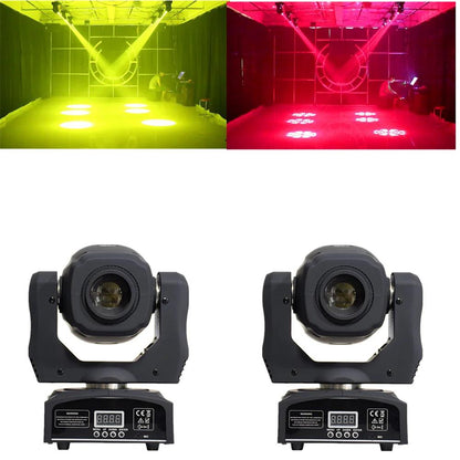 2-Pack 60W Mini LED DMX Gobo Moving Head Spot Lights au-plug by HitMyNeed