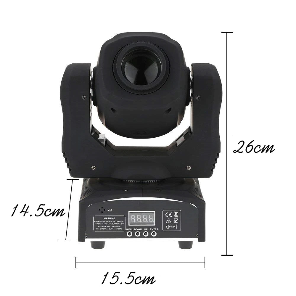 2-Pack 60W Mini LED DMX Gobo Moving Head Spot Lights eu-plug by HitMyNeed