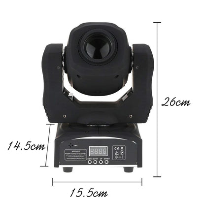2-Pack 60W Mini LED DMX Gobo Moving Head Spot Lights eu-plug by HitMyNeed