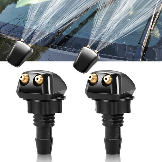 2-Pack Dual-Hole Windshield Washer Spray Nozzles by HitMyNeed