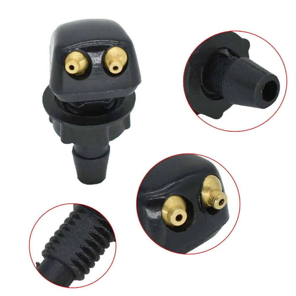 2-Pack Dual-Hole Windshield Washer Spray Nozzles by HitMyNeed