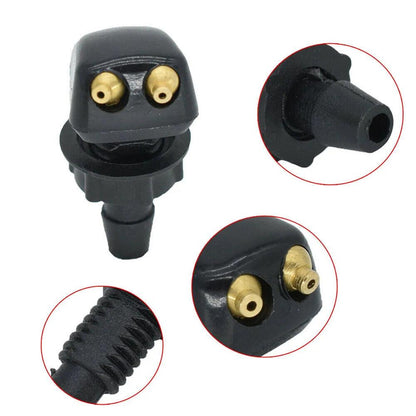 2-Pack Dual-Hole Windshield Washer Spray Nozzles by HitMyNeed