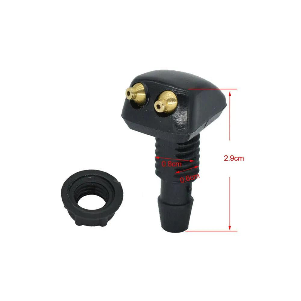 2-Pack Dual-Hole Windshield Washer Spray Nozzles by HitMyNeed