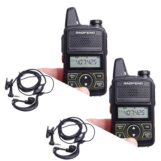2 Pack Kids Mini Walkie Talkies with FM & Flashlight by HitMyNeed