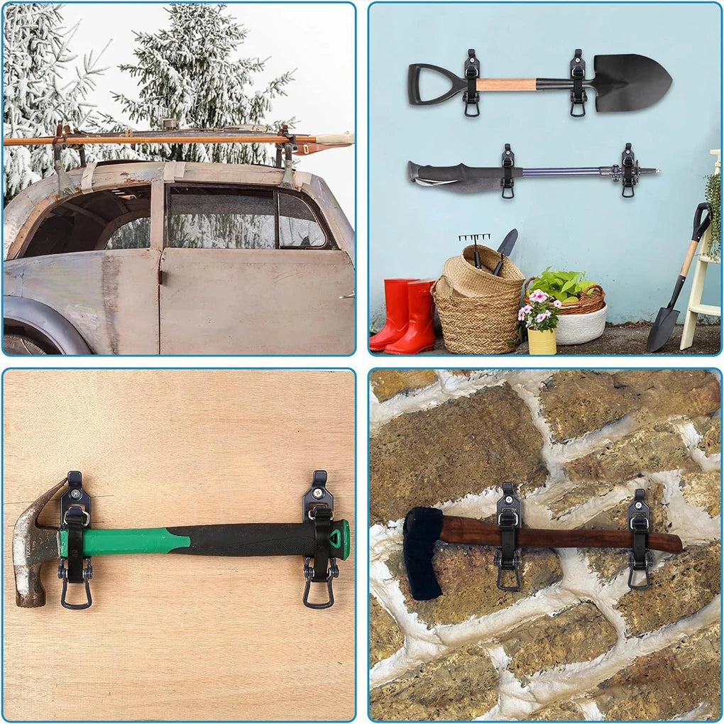 2-Pack Shovel & Axe Mount Brackets for Roof Racks by HitMyNeed