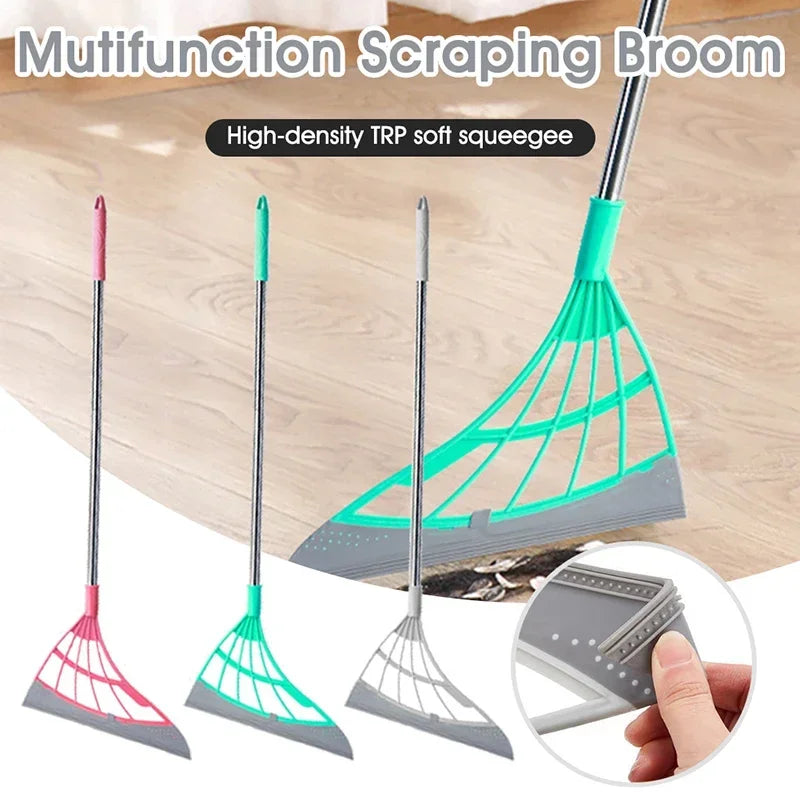 2-Piece Silicone Broom & Window Squeegee Cleaning Set by HitMyNeed