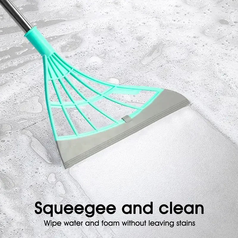 2-Piece Silicone Broom & Window Squeegee Cleaning Set by HitMyNeed