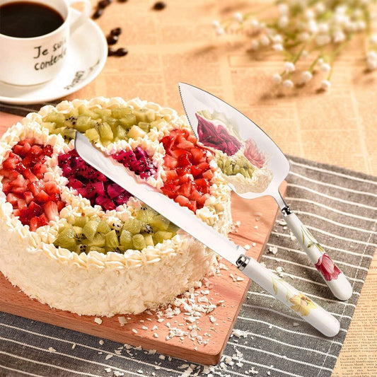 2-Piece Stainless Steel Cake Knife and Server Set by HitMyNeed