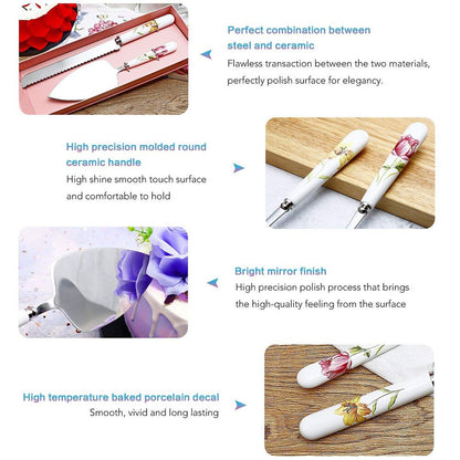 2-Piece Stainless Steel Cake Knife and Server Set by HitMyNeed