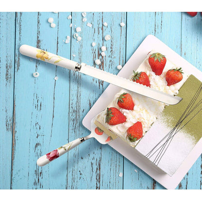 2-Piece Stainless Steel Cake Knife and Server Set by HitMyNeed