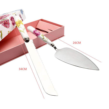2-Piece Stainless Steel Cake Knife and Server Set by HitMyNeed