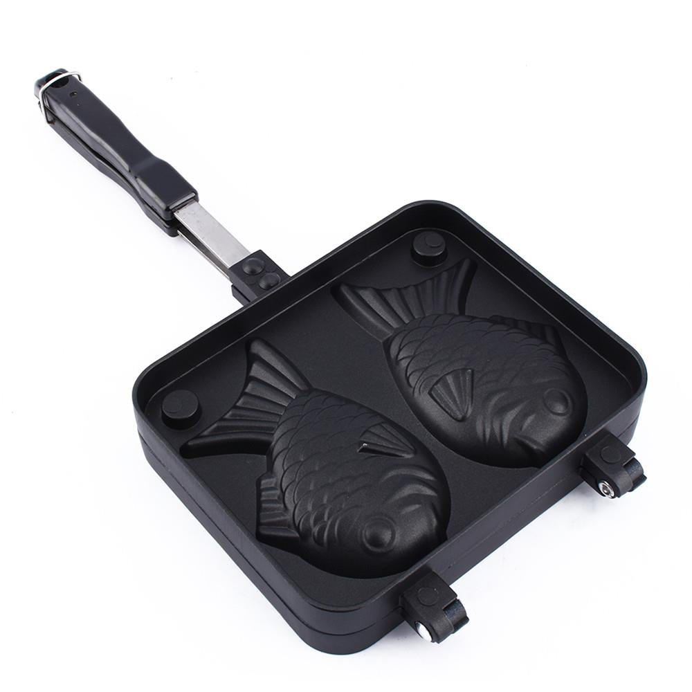 2-Slot Non-Stick Taiyaki Pan Cast Aluminum Griller by HitMyNeed