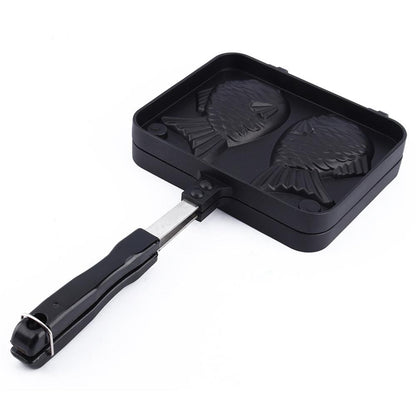 2-Slot Non-Stick Taiyaki Pan Cast Aluminum Griller by HitMyNeed