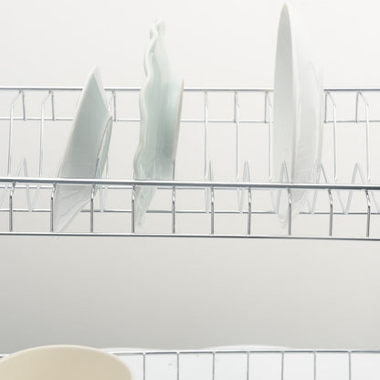 2-Tier Dish Drying Rack Organizer with Utensil Holder by HitMyNeed
