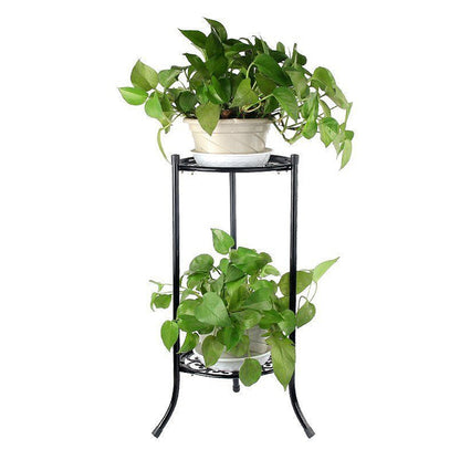 2-Tier Metal Floor Plant Stand for Indoor & Outdoor by HitMyNeed