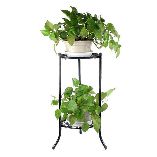 2-Tier Metal Floor Plant Stand for Indoor & Outdoor by HitMyNeed