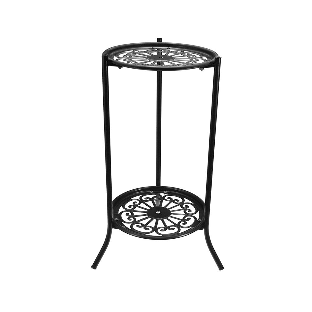 2-Tier Metal Floor Plant Stand for Indoor & Outdoor by HitMyNeed