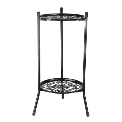 2-Tier Metal Floor Plant Stand for Indoor & Outdoor by HitMyNeed