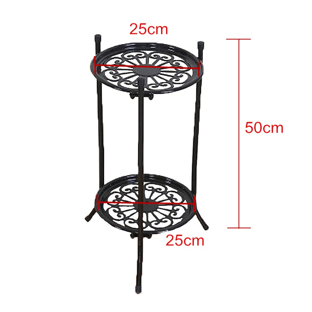 2-Tier Metal Floor Plant Stand for Indoor & Outdoor by HitMyNeed