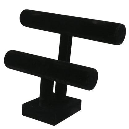 2 Tier T Bar Velvet Bracelet and Necklace Stand by HitMyNeed