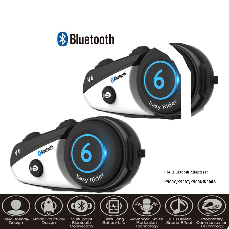 2-Way Bluetooth Motorcycle Helmet Intercom Headset by HitMyNeed