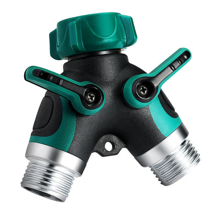 2-Way Garden Hose Splitter with Individual Valves by HitMyNeed