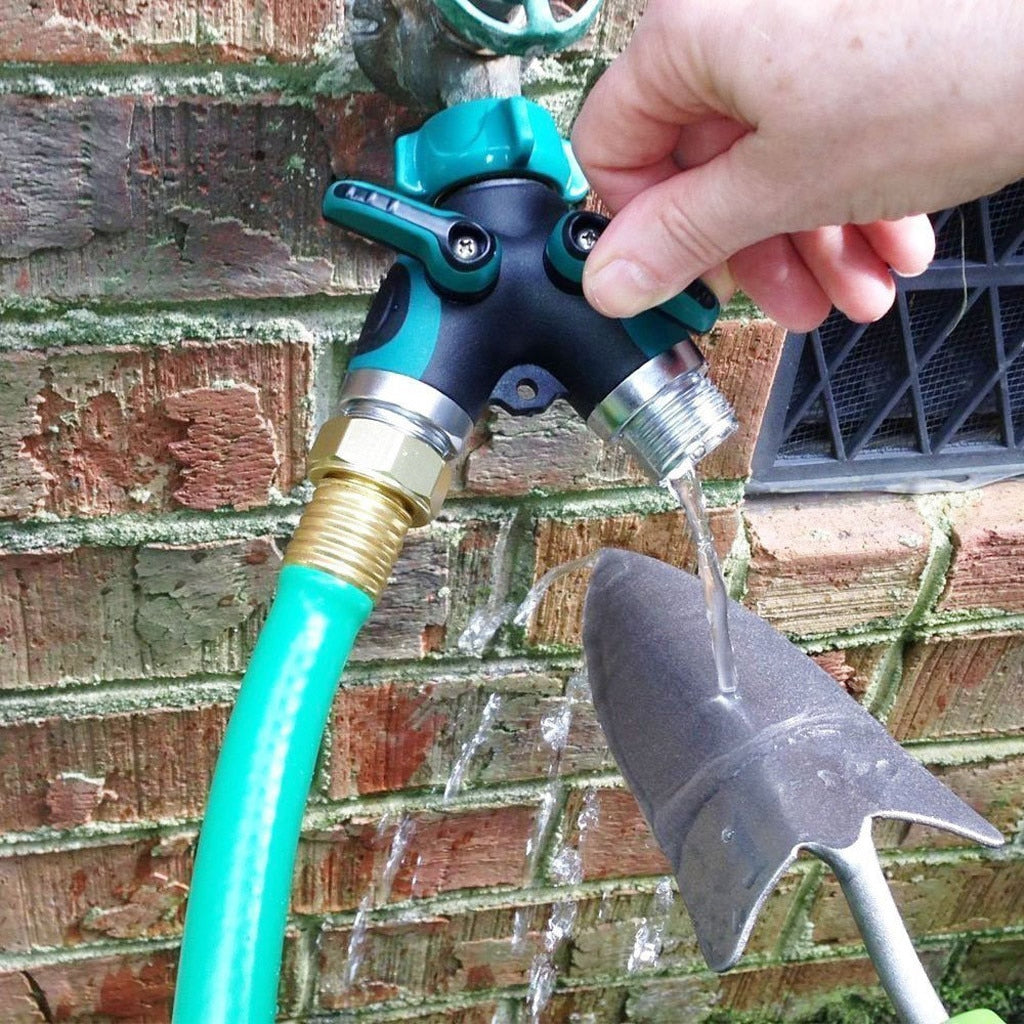 2-Way Garden Hose Splitter with Individual Valves by HitMyNeed