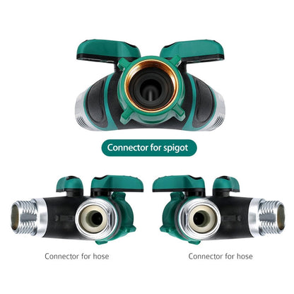 2-Way Garden Hose Splitter with Individual Valves by HitMyNeed