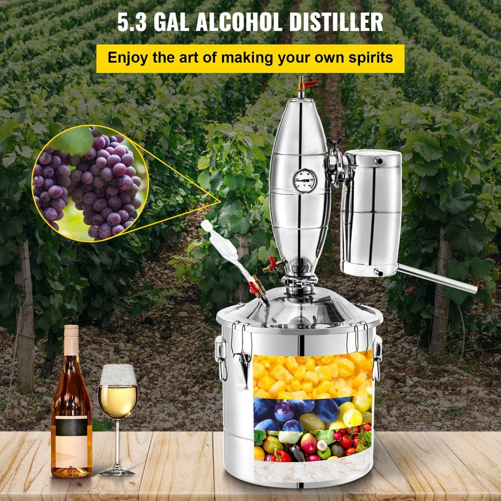 20-70L Stainless Steel Alcohol Distiller Kit by HitMyNeed
