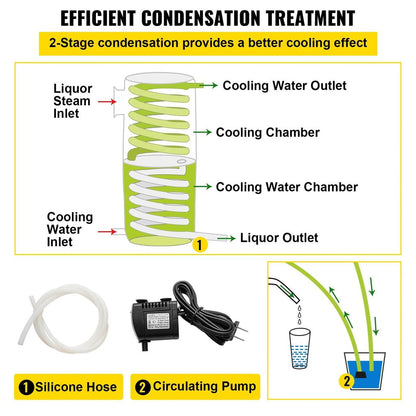 20-70L Stainless Steel Alcohol Distiller Kit by HitMyNeed