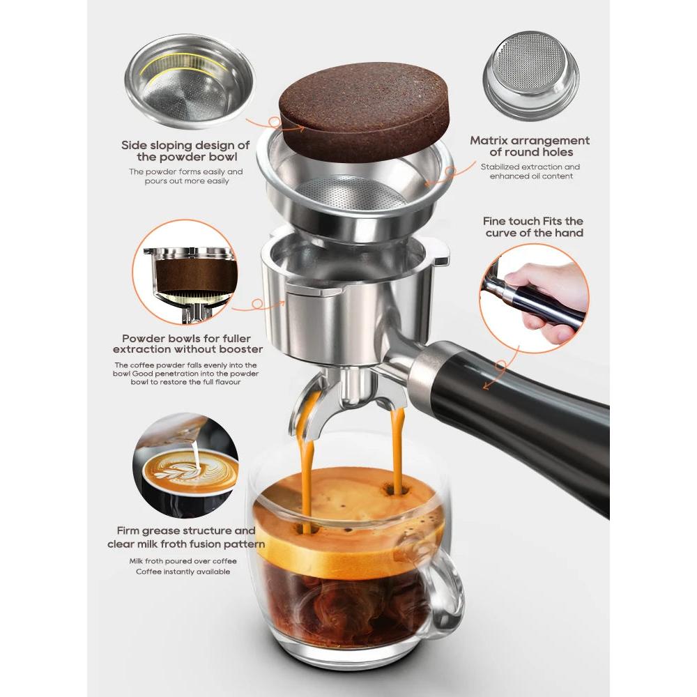 20 Bar Semi Automatic Espresso Machine 58mm H10A by HitMyNeed