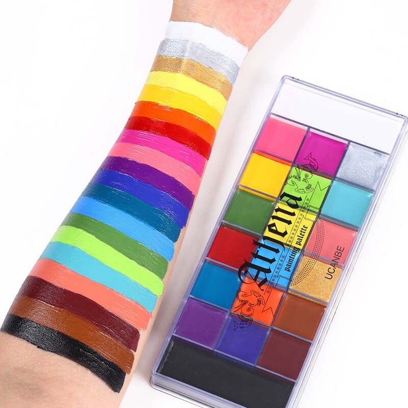 20-Color Face Paint Palette for Party Makeup by HitMyNeed