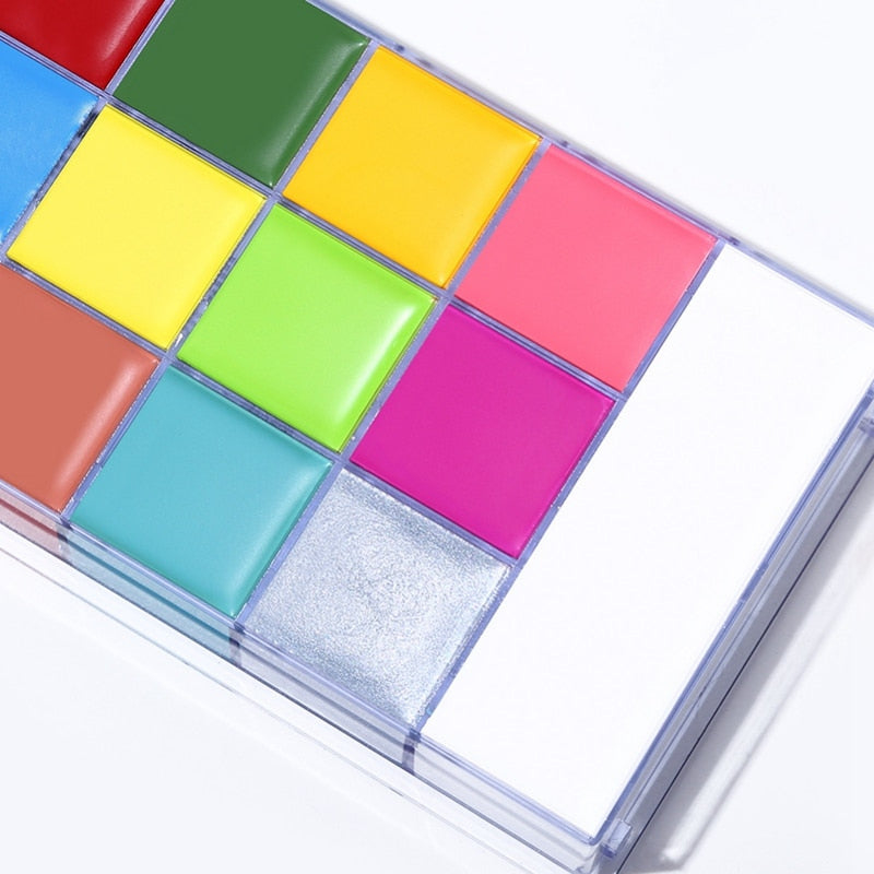 20-Color Face Paint Palette for Party Makeup by HitMyNeed