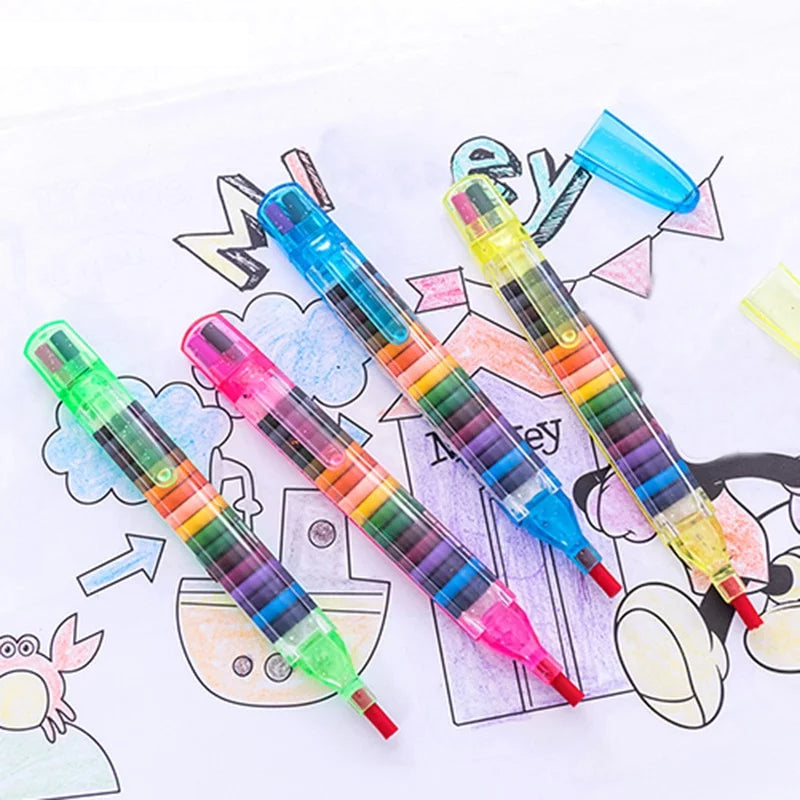 20-Color Oil Pastel Pen for Drawing & Coloring by HitMyNeed