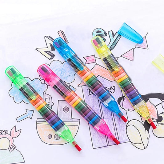 20-Color Oil Pastel Pen for Drawing & Coloring by HitMyNeed