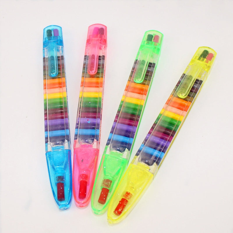 20-Color Oil Pastel Pen for Drawing & Coloring by HitMyNeed