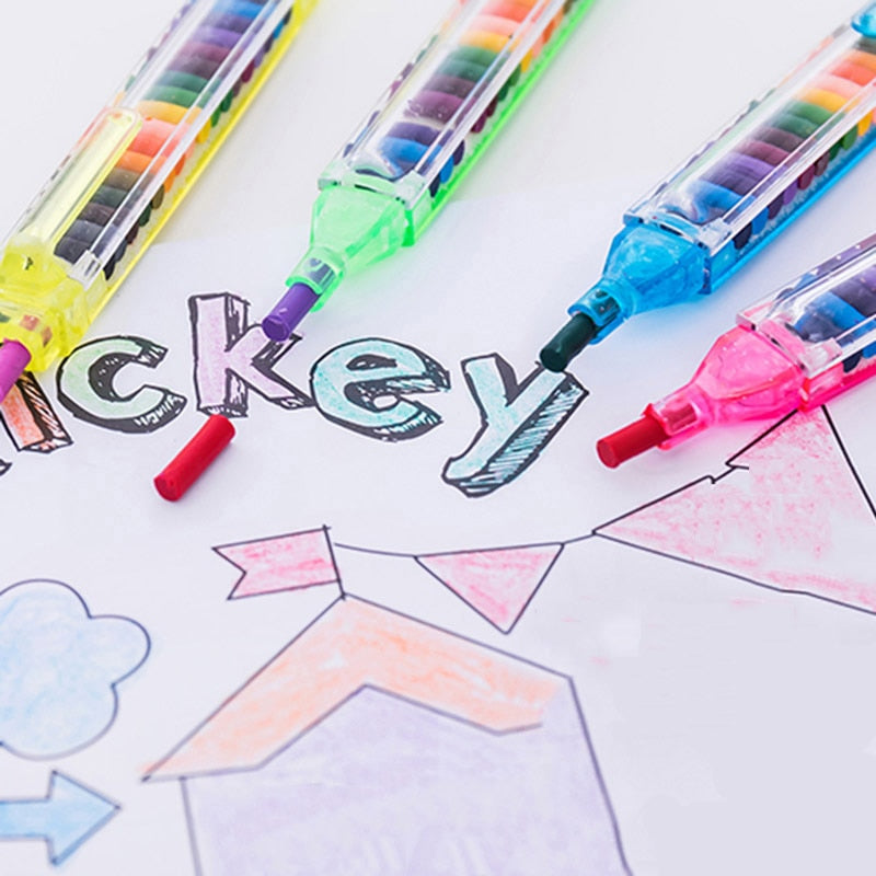 20-Color Oil Pastel Pen for Drawing & Coloring by HitMyNeed
