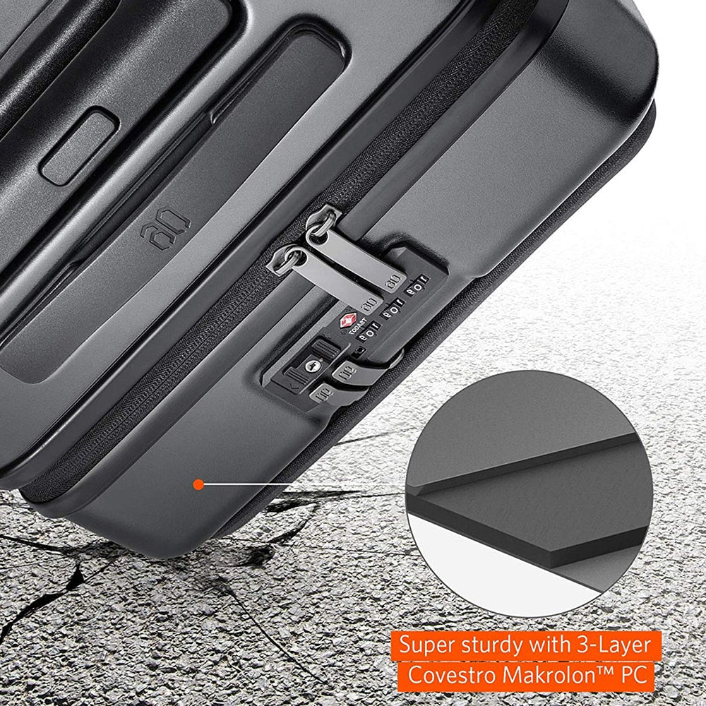 20" Hard Shell Carry-On Suitcase with TSA Lock by HitMyNeed