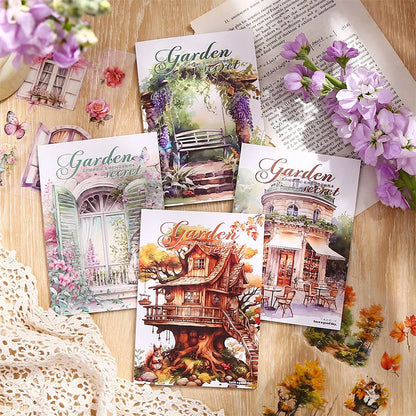 20 Sheets Vintage Log Cabin PET Sticker Book by HitMyNeed