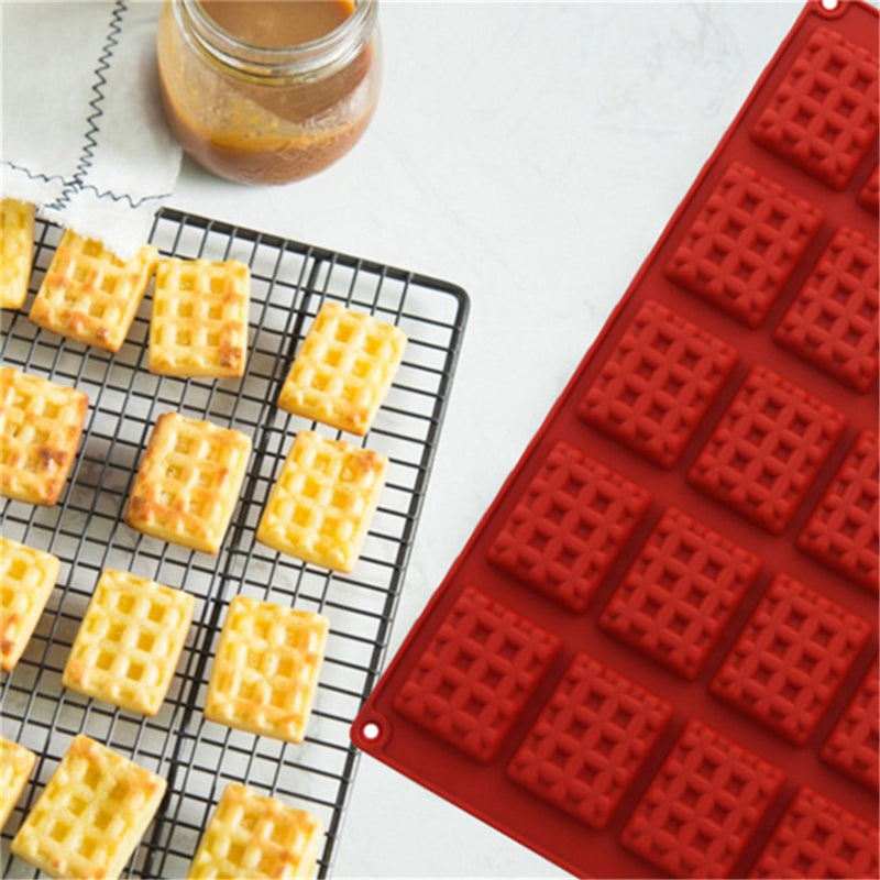 20-Slot Non-Stick Silicone Waffle Mold Tray by HitMyNeed