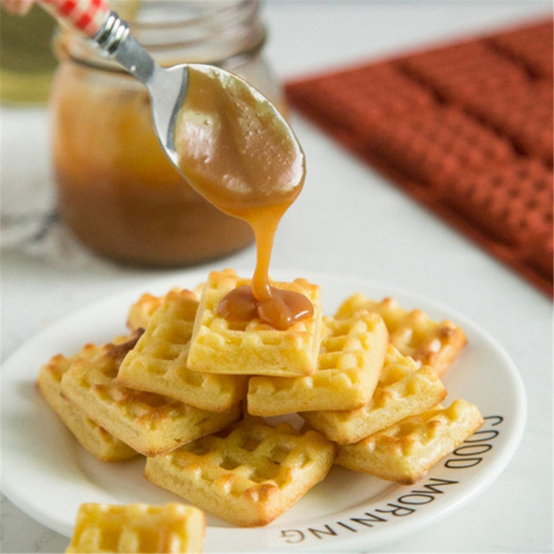 20-Slot Non-Stick Silicone Waffle Mold Tray by HitMyNeed