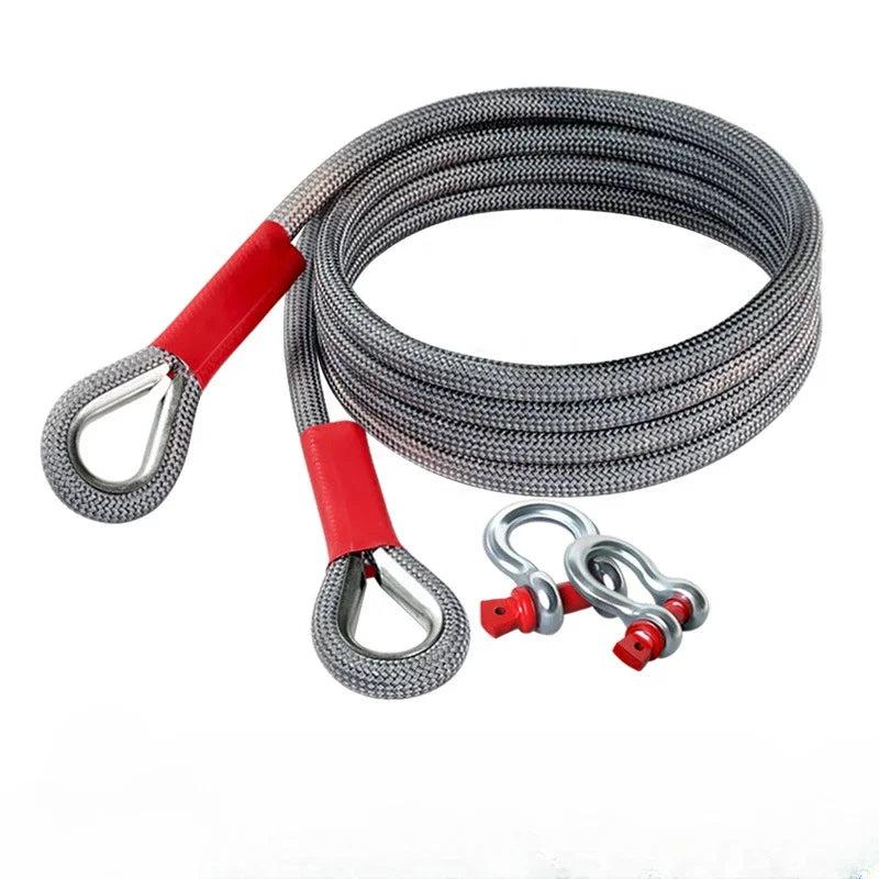 20 Ton Off-Road Car Towing Rope with Hooks, 5m by HitMyNeed